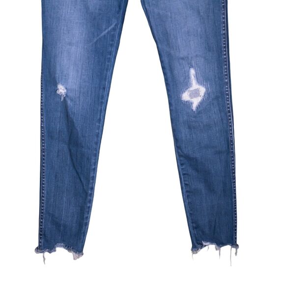 Madewell Jeans Women's Blue Distressed Medium Wash 9" High Rise Skinny Denim 25 - Picture 6 of 10